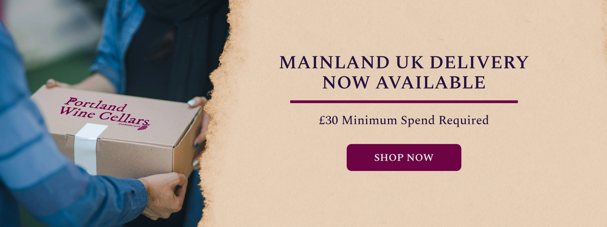 UK mainland delivery now available. £30 minimum spend